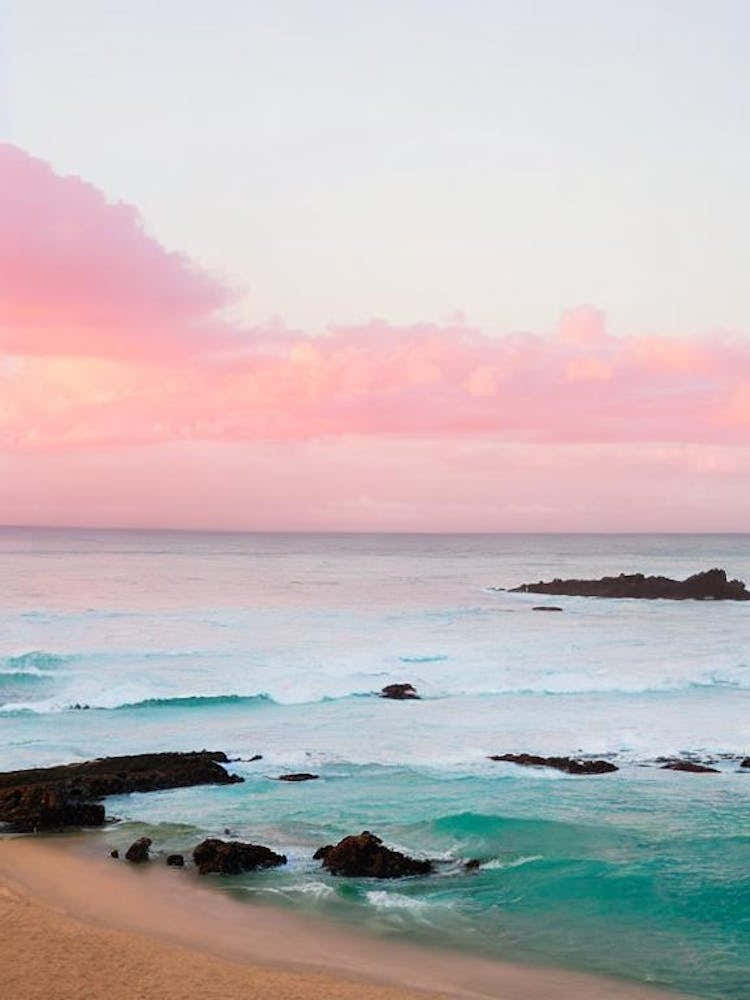 El Yunque Beach, Puerto Rico Pink Photography 1