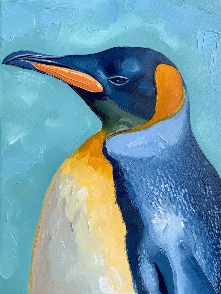 King Penguin Oamaru Blue Penguin Colony Colour Block Painting 7