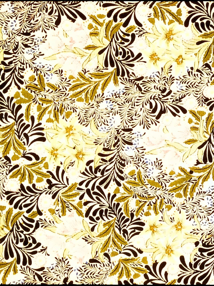 Gold und Schwarz Blumenmuster