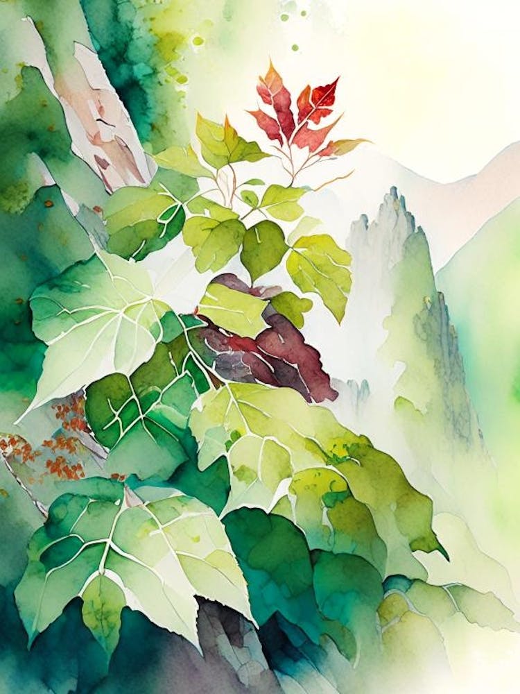 Poison Ivy In Rocky Mountains Landscape Pop Art 2