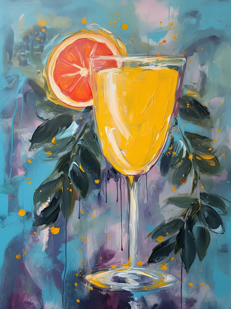 Mimosa Cocktail Ölgemälde 1