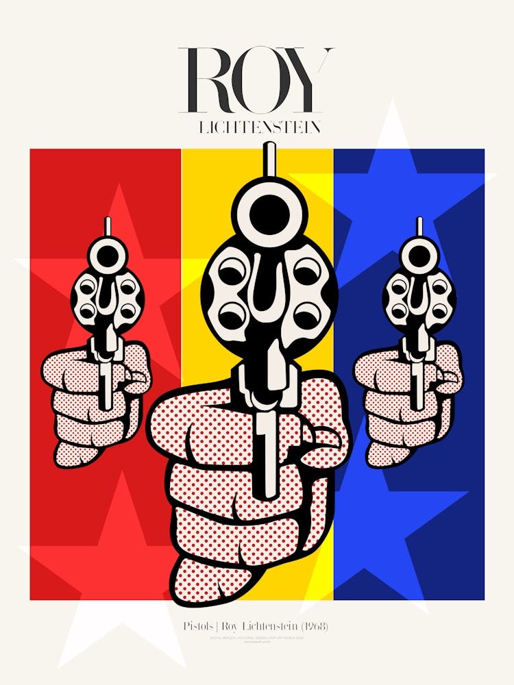 Pistols Poster|Roy Lichtenstein 1968
