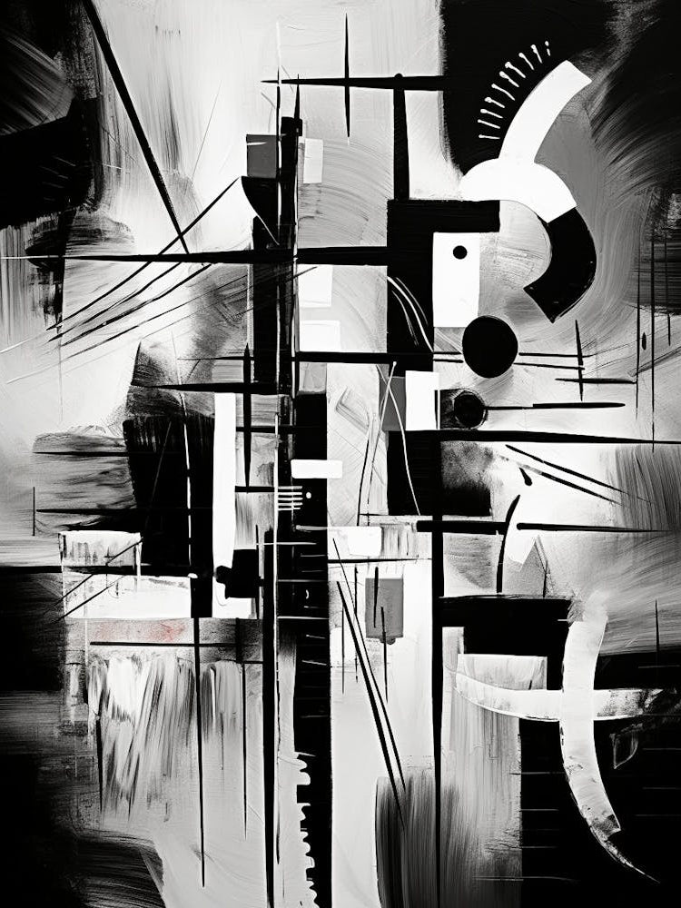 Memory Abstract Black And White 2