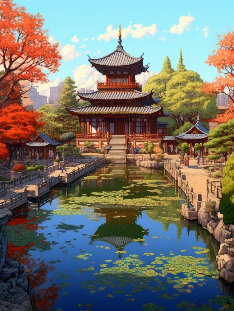 Emirgan Park Pixel Art 5