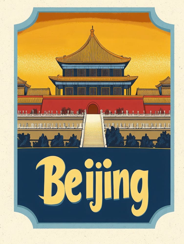 Aihrgdesign A Vintage Travel Poster Of Beijing 1
