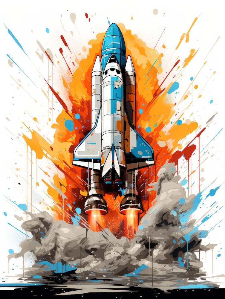 Space Launch Painting