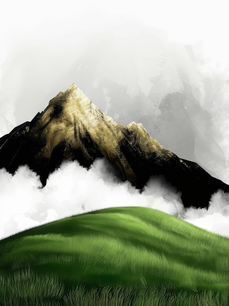 Green Grass And Clouds