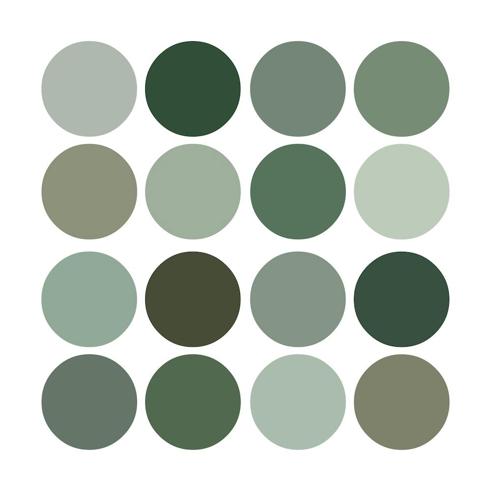 Sage Green Circle Dots