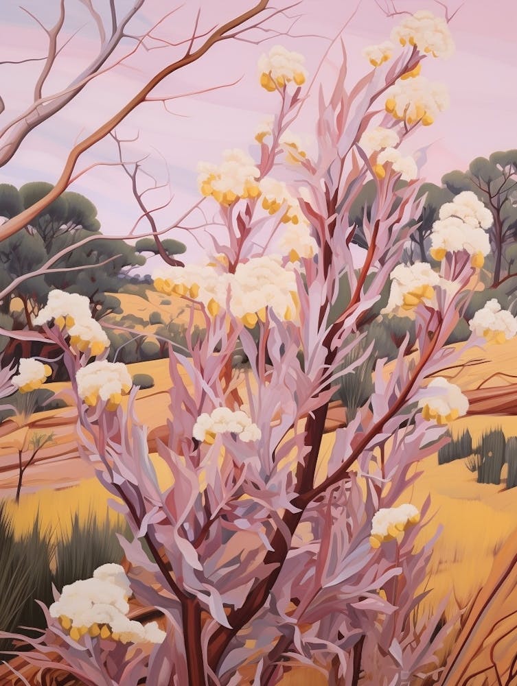 Statice 3 Flower Painting