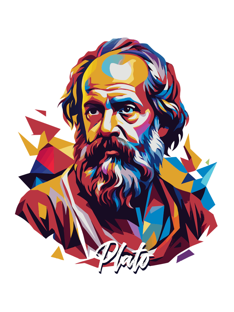 Plato 03 Portrait WPAP Pop Art