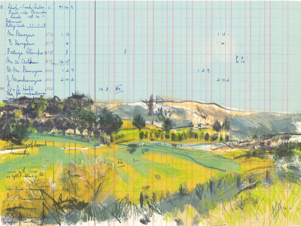 Borders Landscape On Ledger Paper