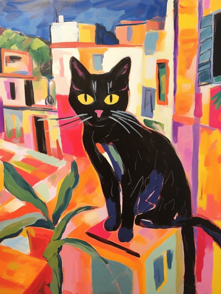 Painting Of A Cat In Valencia Spain 2