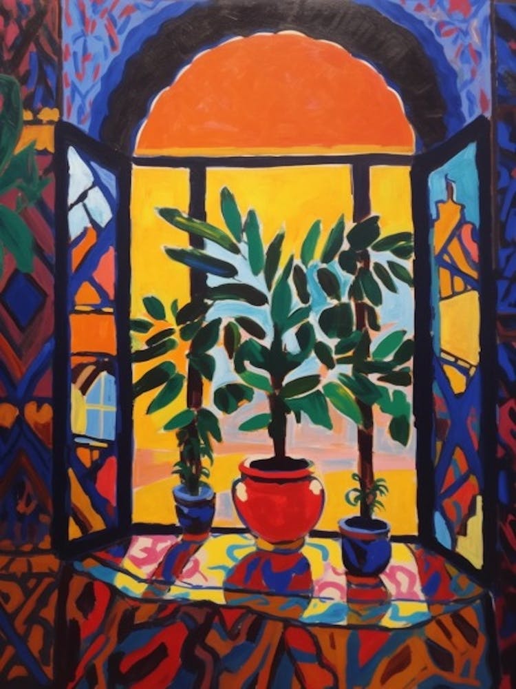 Window View Of Marrakech In The Style Of Fauvist 1