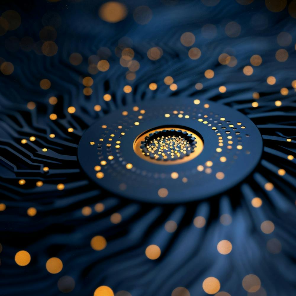 Abstract Image Of A Computer Chip