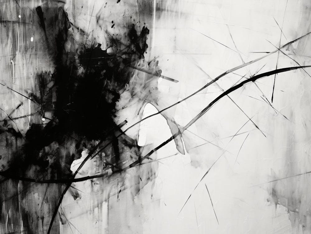 Connection Abstract Black And White 7