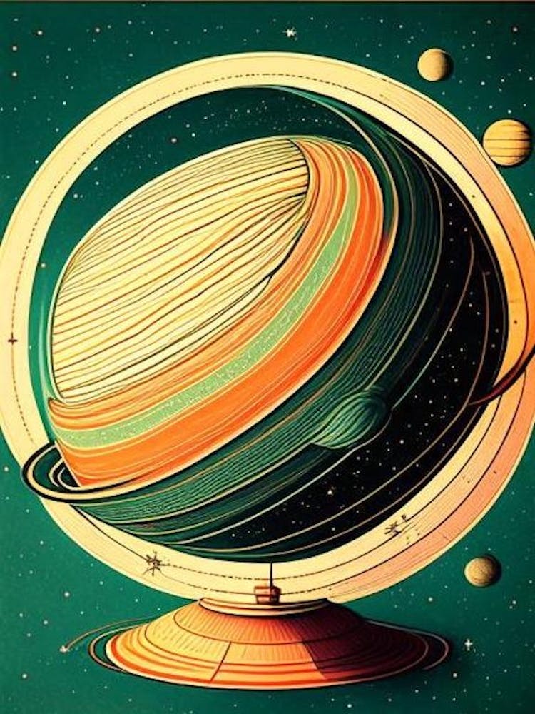 Planetarium Vintage-Skizze Weltraum
