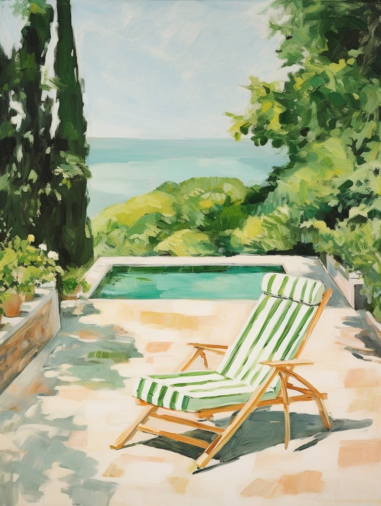 Sonnenliege Am Pool In Lissabon Portugal