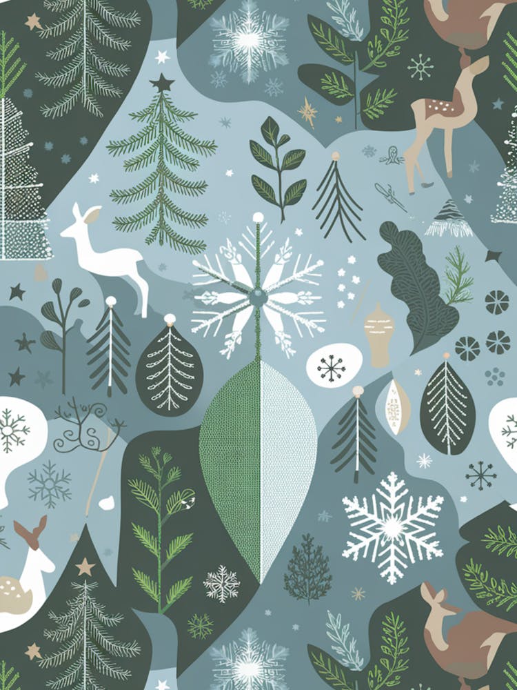 Sapin De Noël Et Cerf