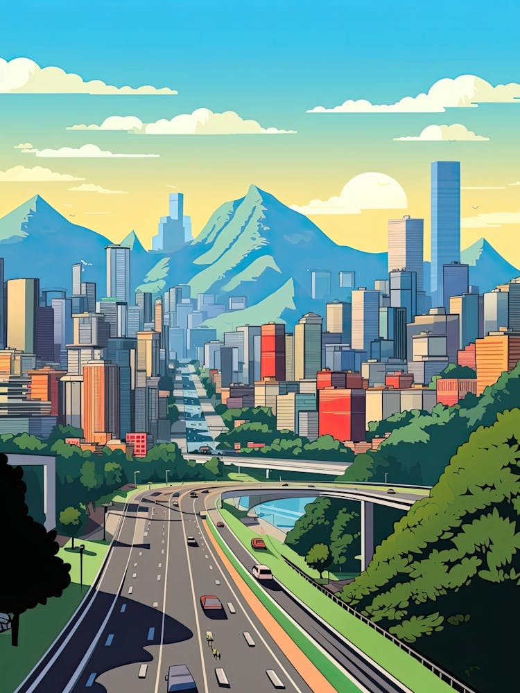 Rio De Janeiro, Brasilien, Flache Illustration 4