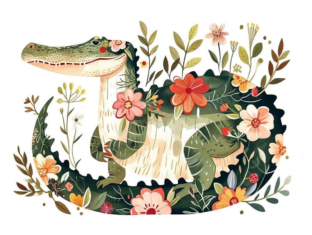 Little Floral Alligator 1