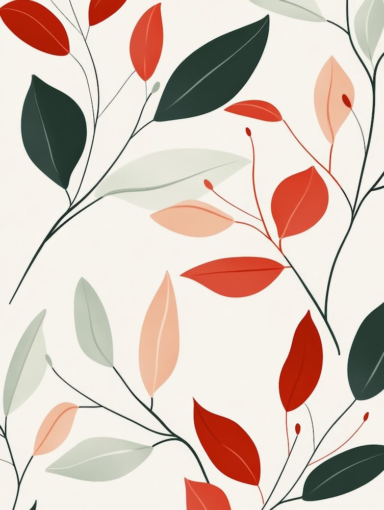Red And Green Leaves
