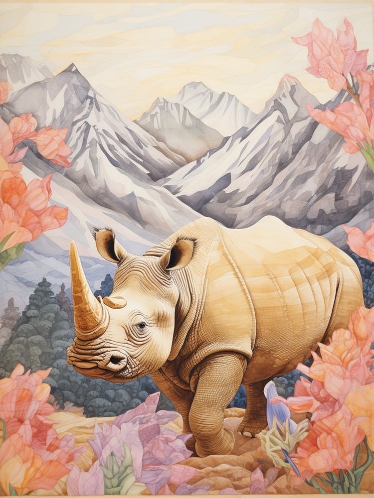 Pastel Rhino 1