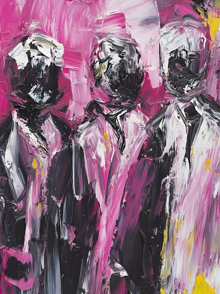 Three People In Pink