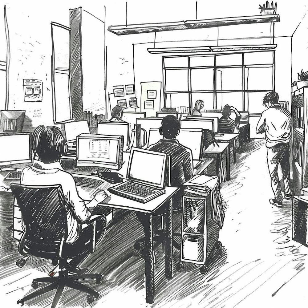 Sketch Of An Office 2