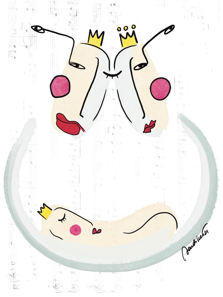 Parents With A new born Baby Abstract