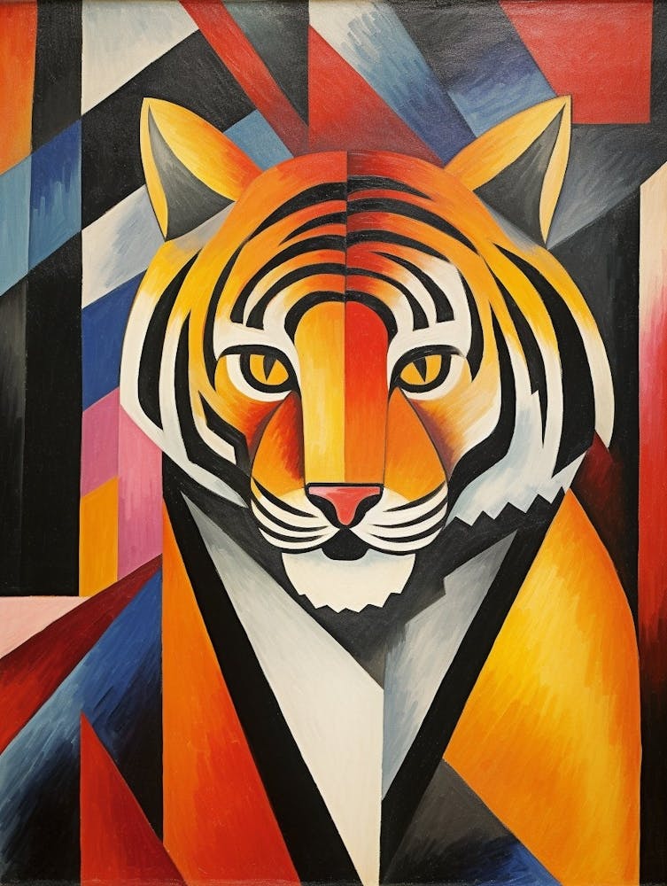 Tiger Geometrisch Abstrakt 1