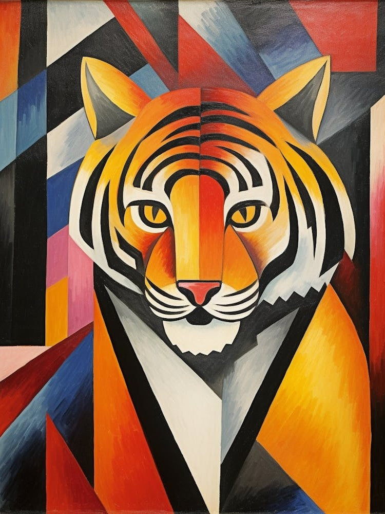 Tiger Geometric Abstract 1