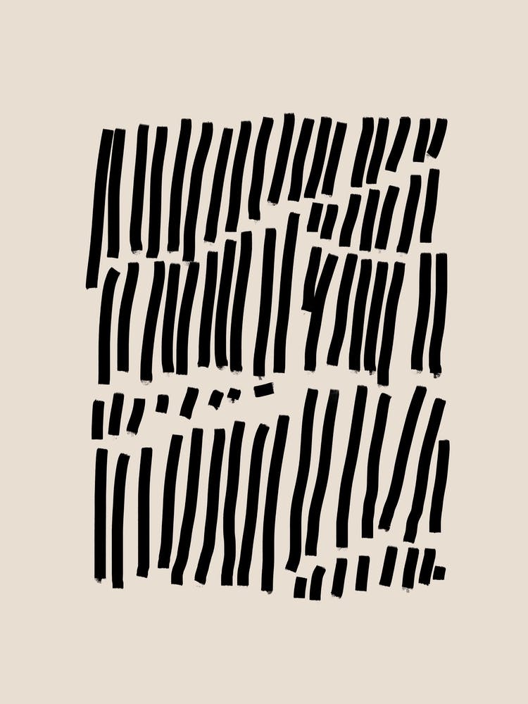 Black Lines On Cream Beige 2