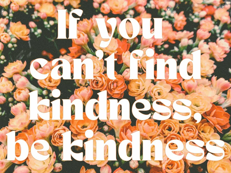 If You Can't Find Kindness, Be Kindness