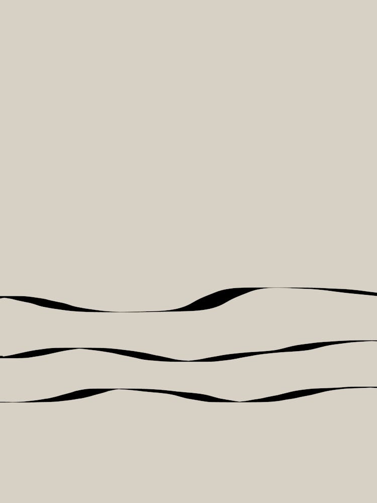 Minimalistic Artwork With Wavy Lines