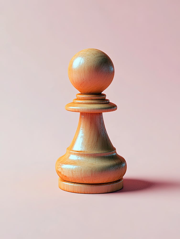 Chess Piece On A Pink Background