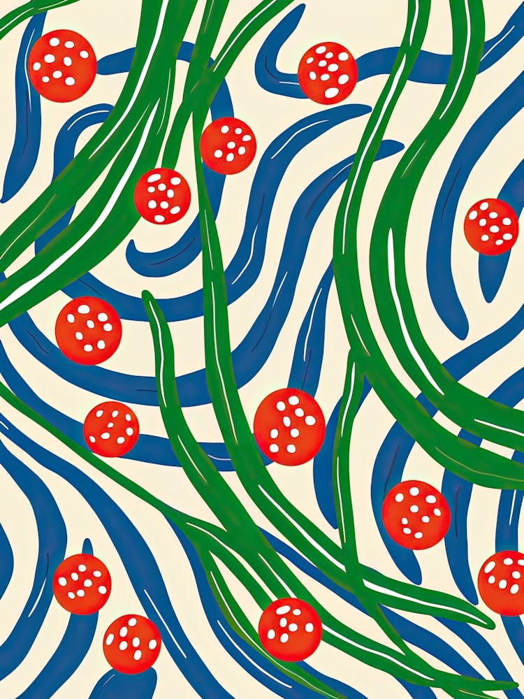 Garlic Scapes Summer Illustration 1