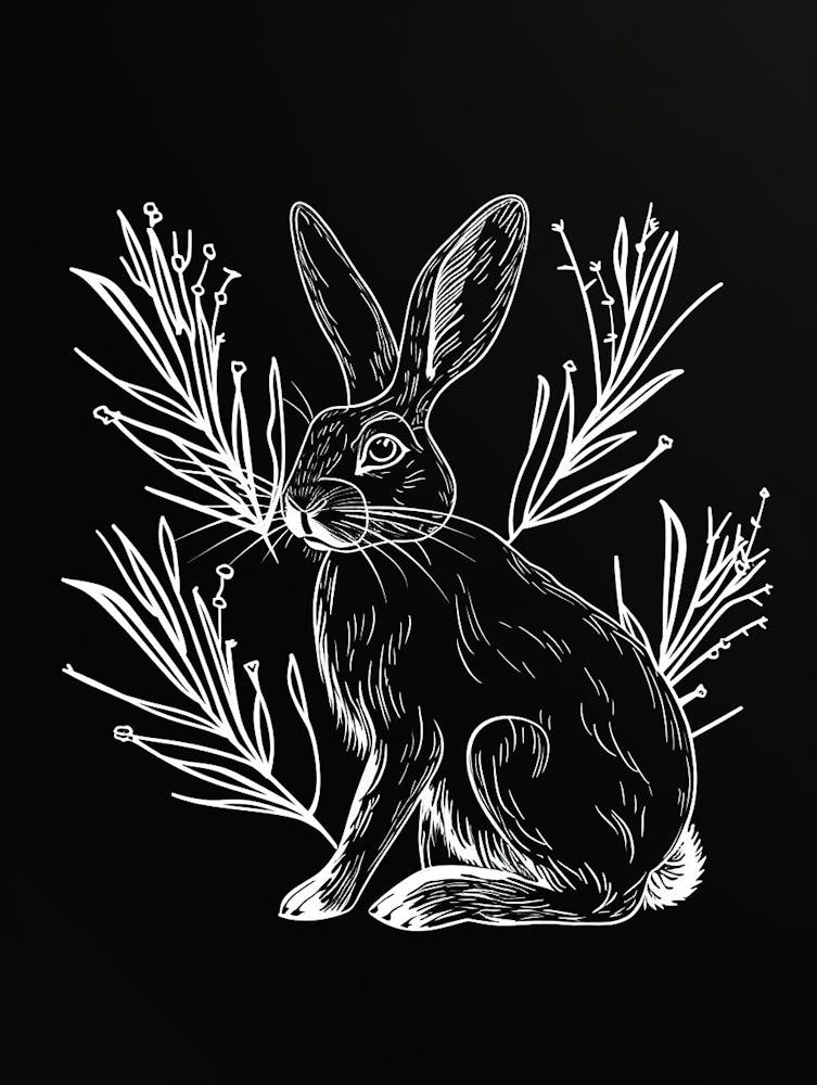 Belgian Hare Minimalist Illustration 3