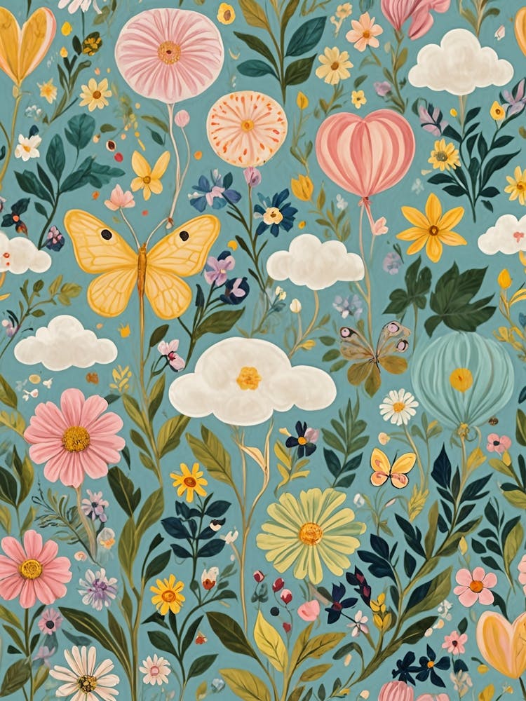 Flowers And Butterflies