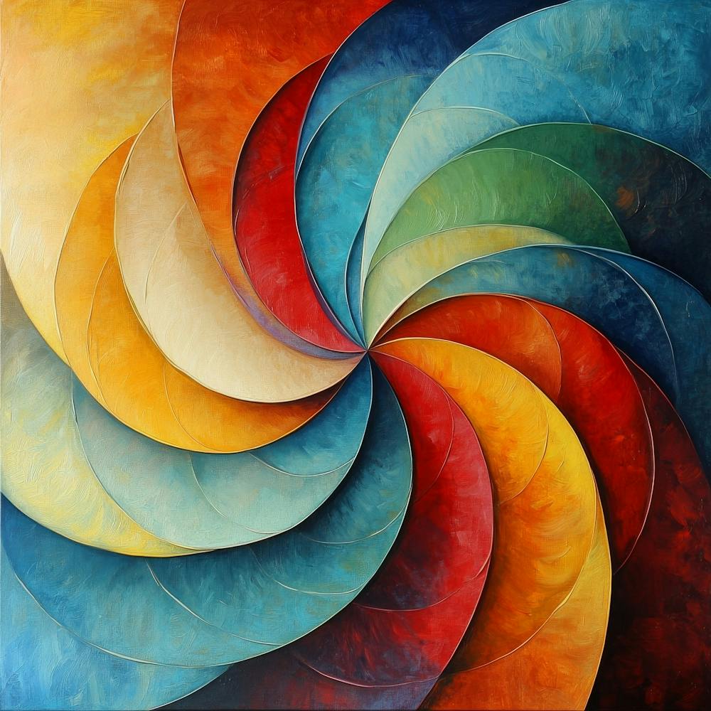 Abstract Spiral Painting Art