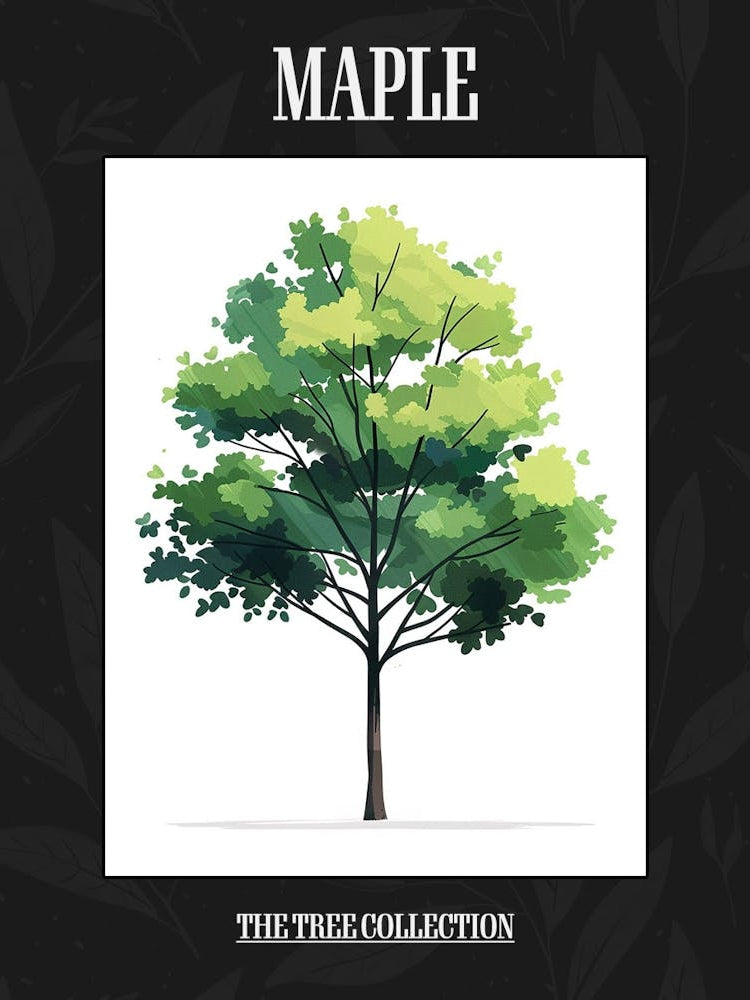 Maple Tree Pixel Illustration 3 Poster