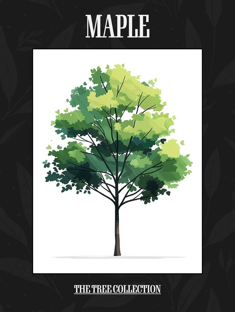 Maple Tree Pixel Illustration 3 Poster