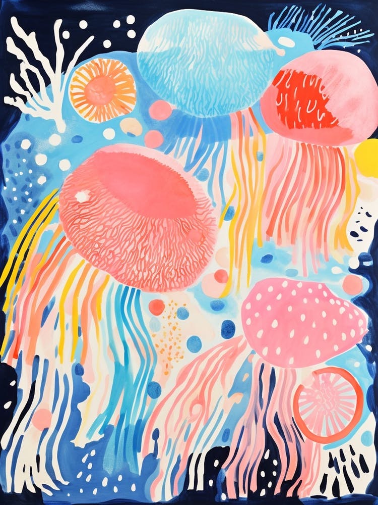 Jelly Fish Pop Art Retro Inspired 2
