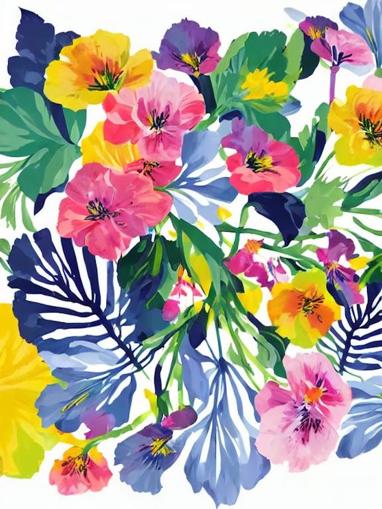 Lisianthus Modern Colourful Flower