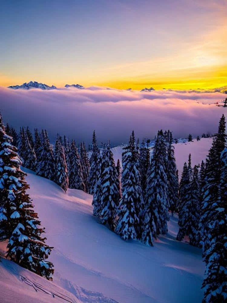 Val D'Isère, France Sunrise Skiing Poster