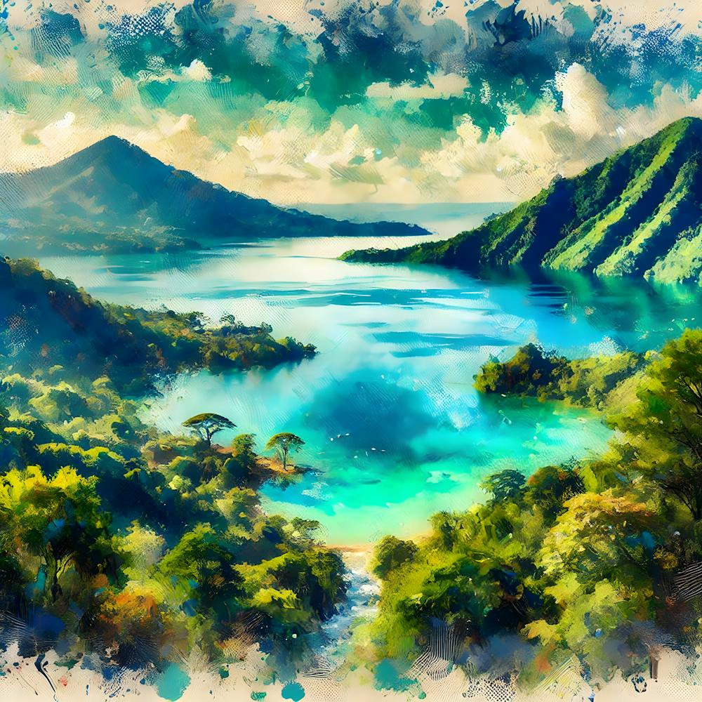 Coatepeque Lake In El Salvador