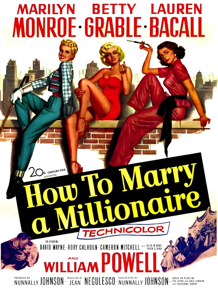 How To Marry A Millionaire, Marilyn Monroe, Movie Poster Print