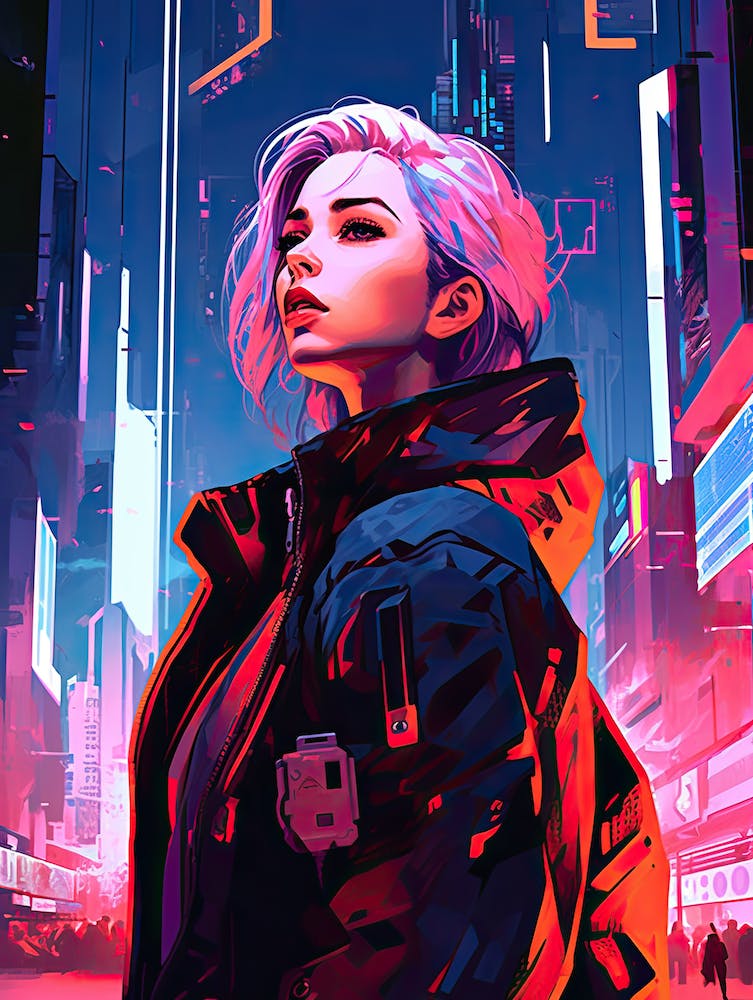 Cyberpunk Art woman 1