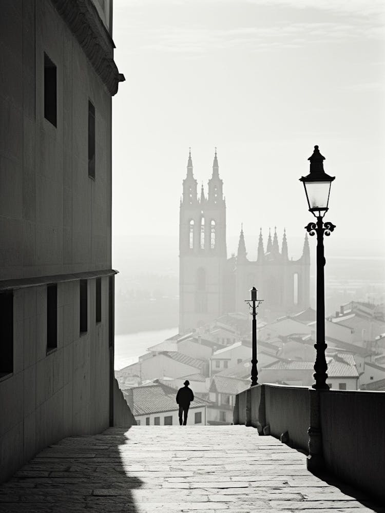 Segovia, Spanien, Schwarz-Weiß-Analogfotografie 2