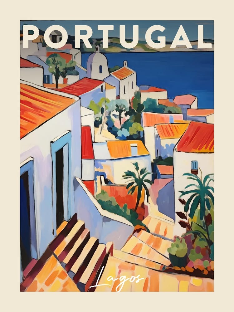 Lagos Portugal 1 Fauvist Painting  Travel Poster