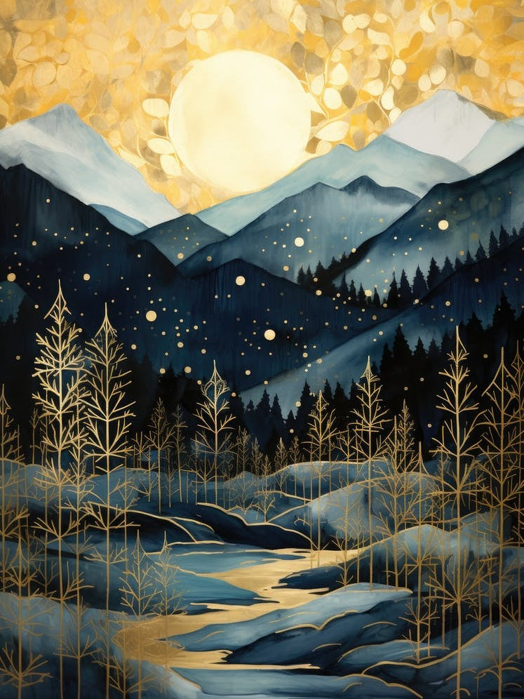 Winter Night In The Mountains